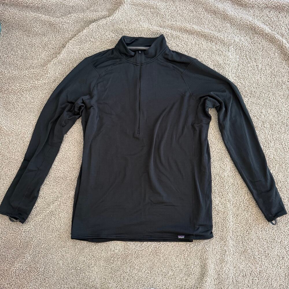 Patagonia Capilene Thermal Weight Zip Neck Pullover Black XL Asia Fit